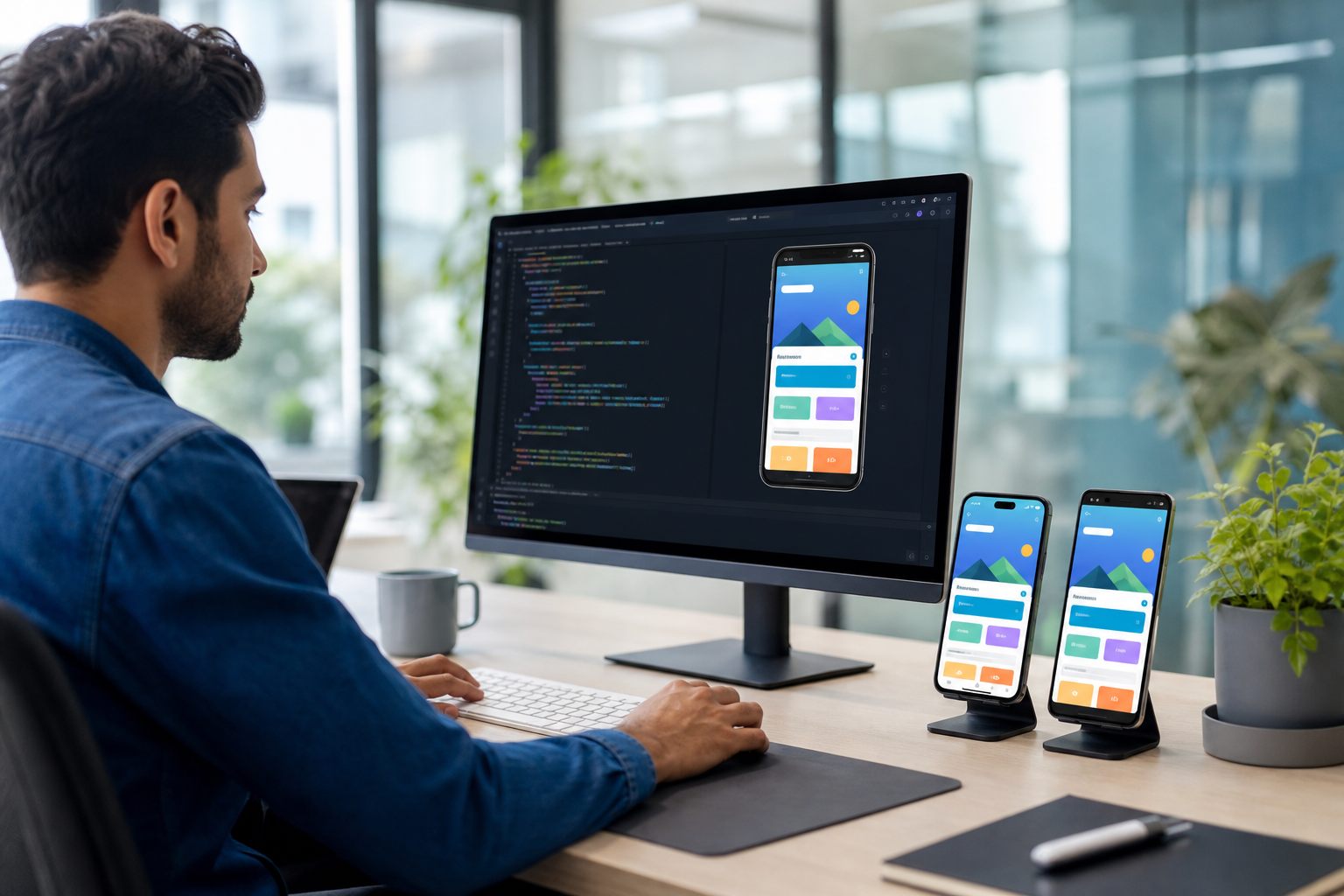 Flutter app developer building a cross-platform iOS and Android app in Dart at AppStudio