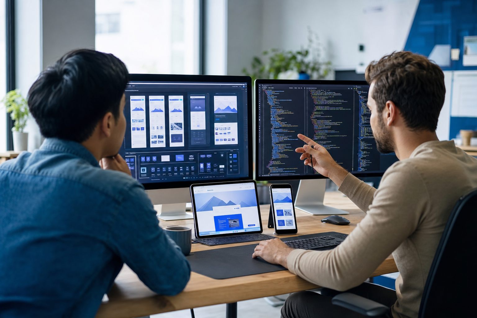 Frontend development team building responsive user interfaces at AppStudio